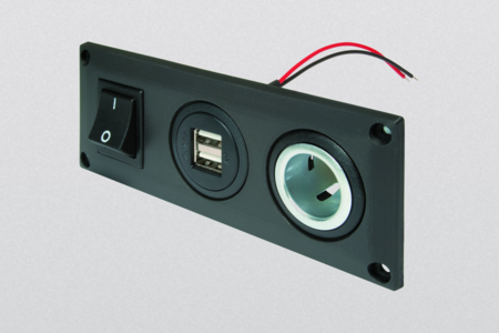 12 Volt Auto Wohnwagen USB Steckdose schaltbar mit Schalter